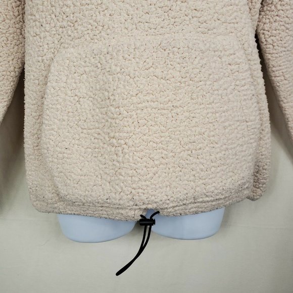 Victorias Secret Pink Womens Pullover Sherpa Sweater Beige Size M - Picture 3 of 12